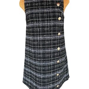 Entro Plaid Button-Front Mini Jumper